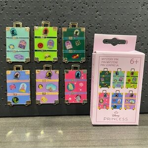 Disney Princess Luggage Suitcase Mystery Pins - Complete Set